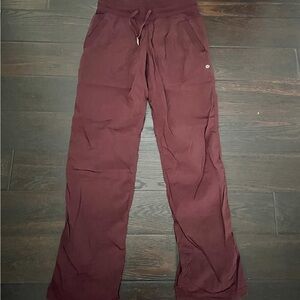 Maroon Lululemon Dance Studio Pants